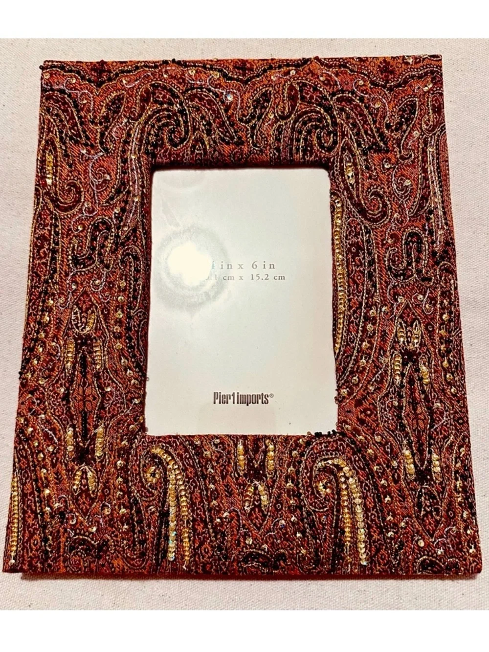 Pier 1 Imports | Frame | Jamavar Embroidered Desk Frame